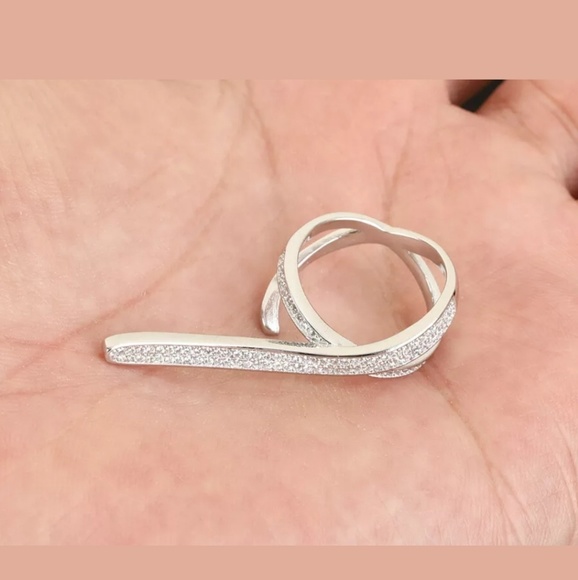 White sapphire and sterling silver ring - Picture 6 of 11